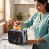 Milton Gold Crust 2-Slice Pop Up Toaster Black 2-Slice Pop Up