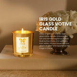 IRIS Gold Glass Votive 128gm