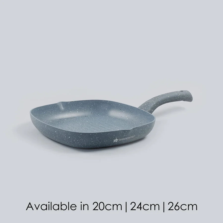 Wonderchef Granite Non-Stick Grill Pan 3.5mm, 24cm, 1.8L