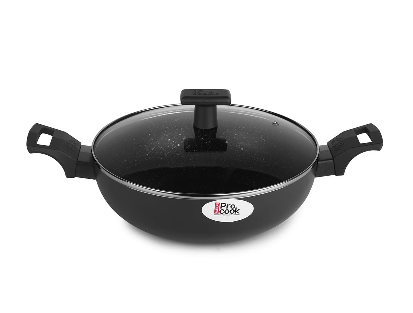 Milton Granito Induction Kadhai with Glass Lid