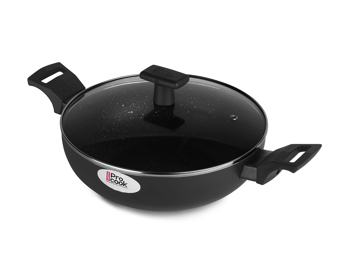 Milton Granito Induction Kadhai with Glass Lid