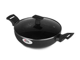 Milton Granito Induction Kadhai with Glass Lid