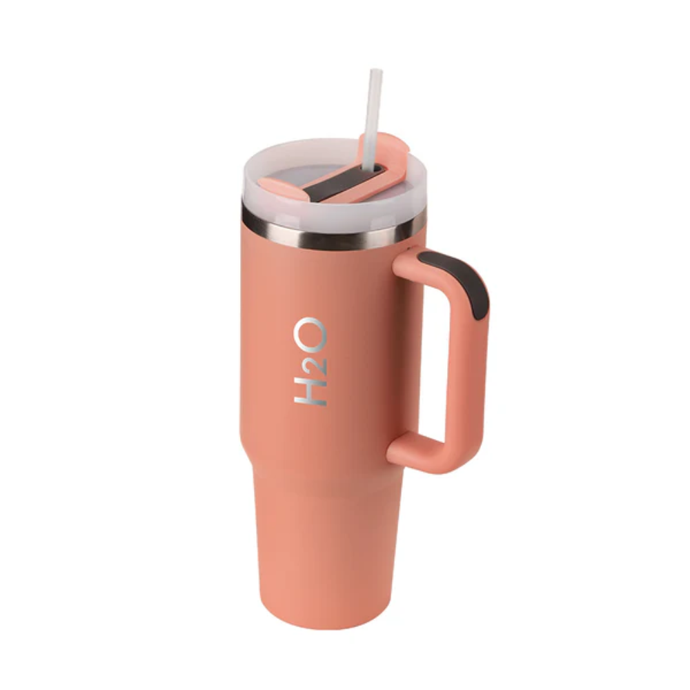 Nouvetta Gratify Mug with Straw Peach– 1200ML