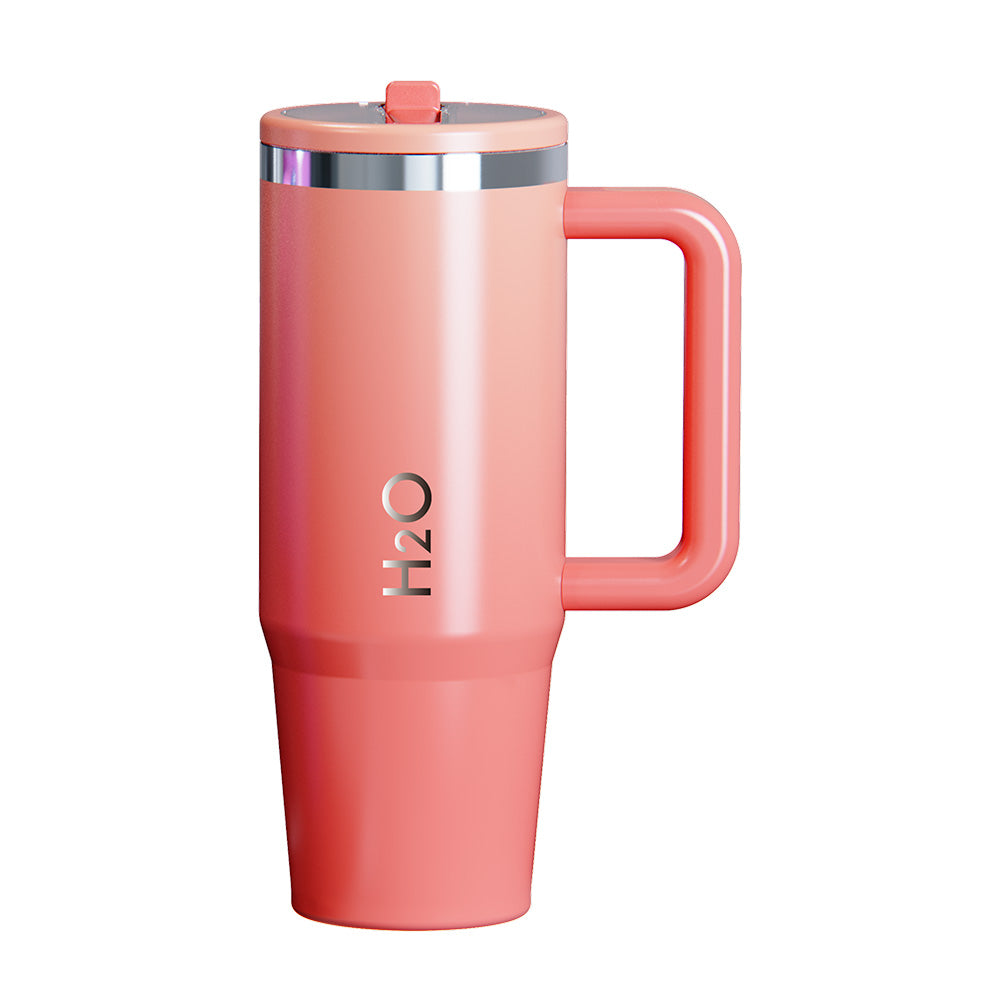 Nouvetta Gratify Mug With Straw Peach & Pink 900ML