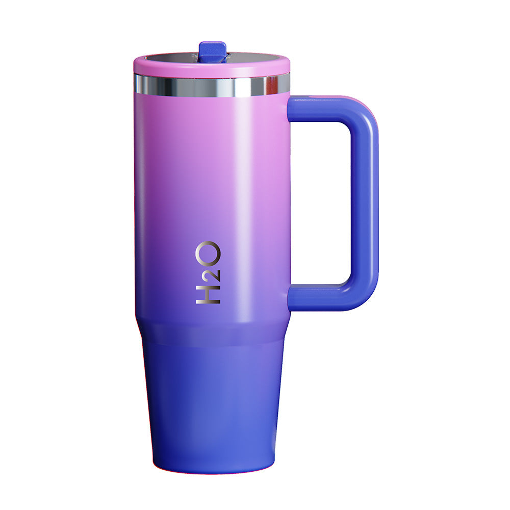 Nouvetta Gratify Mug With Straw Pink & Blue 900ML