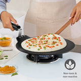Borosil Hard Anodized Induction Base Nonstick Dosa Tawa, Black