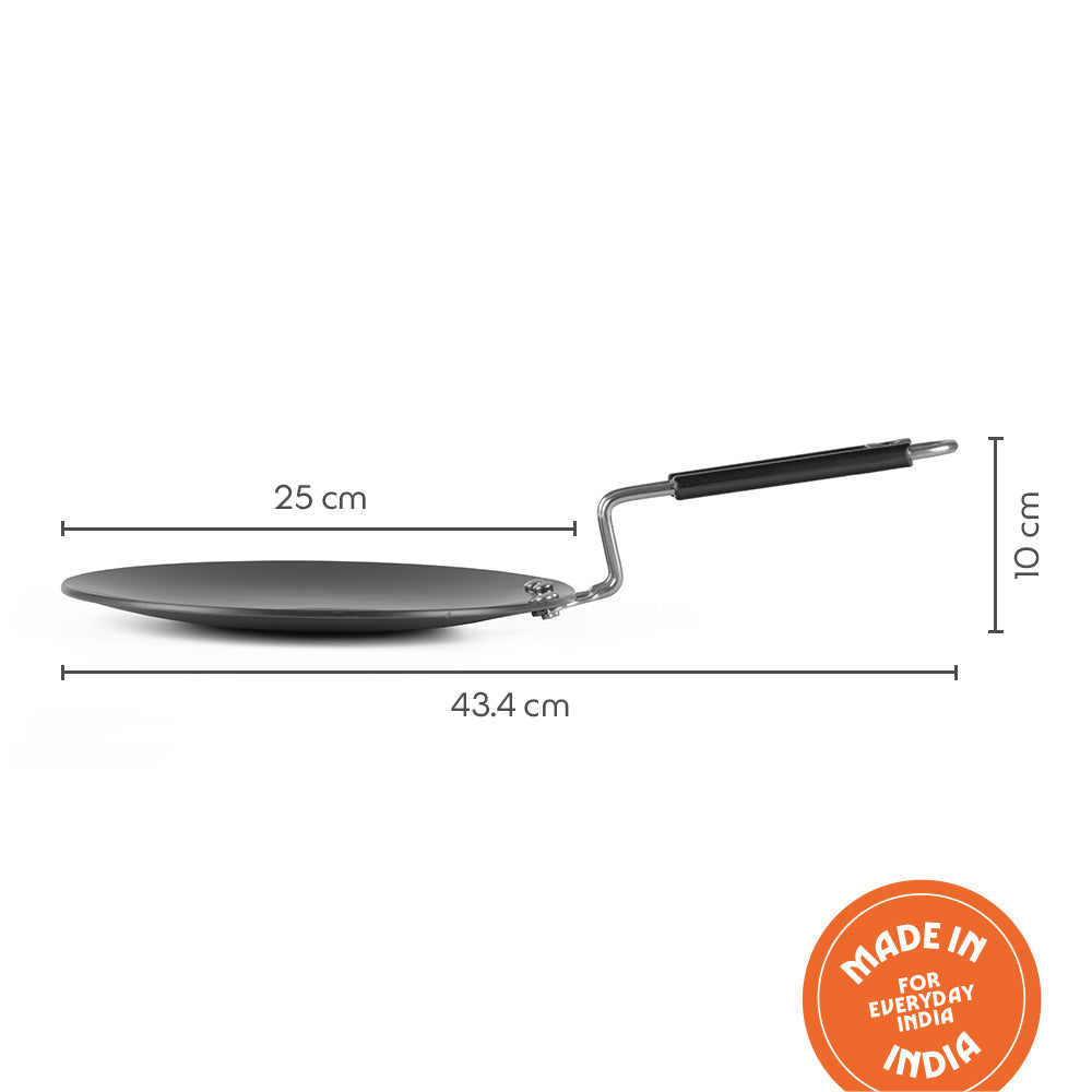 Borosil Hard Anodized Induction Base Concave Tawa 25CM