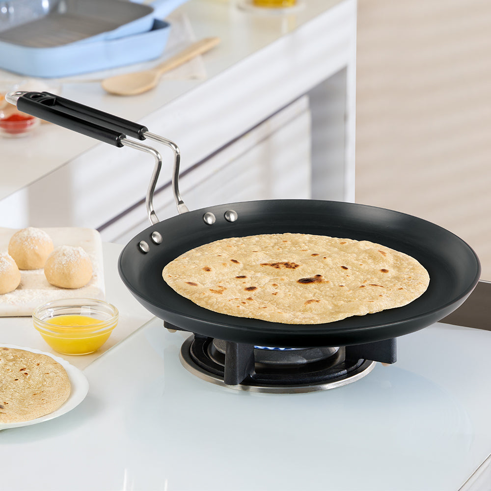 Borosil Hard Anodized Induction Base Flat Tawa 30CM