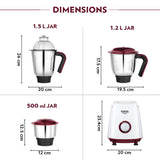 Borosil Duramax Mixer Grinder 750W