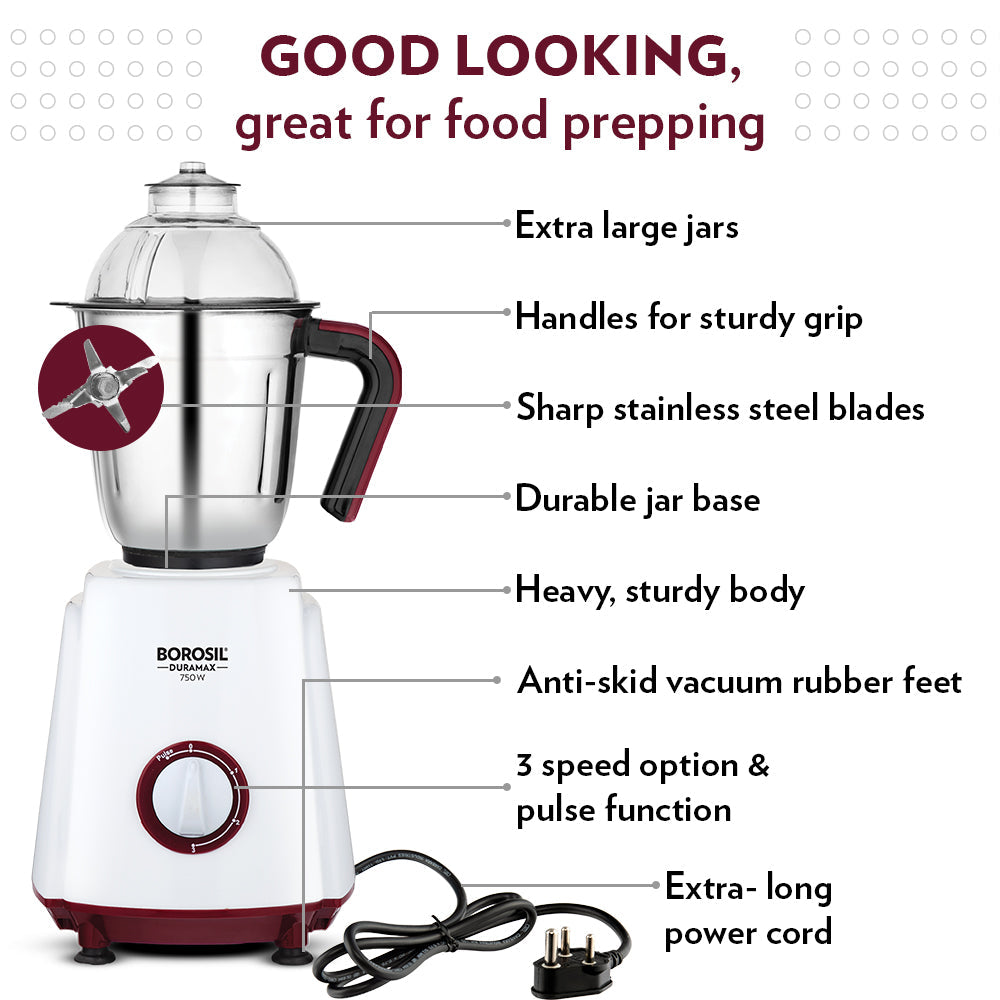Borosil Duramax Mixer Grinder 750W