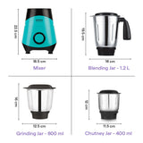 Borosil Neo 3 Mixer Grinder 500W