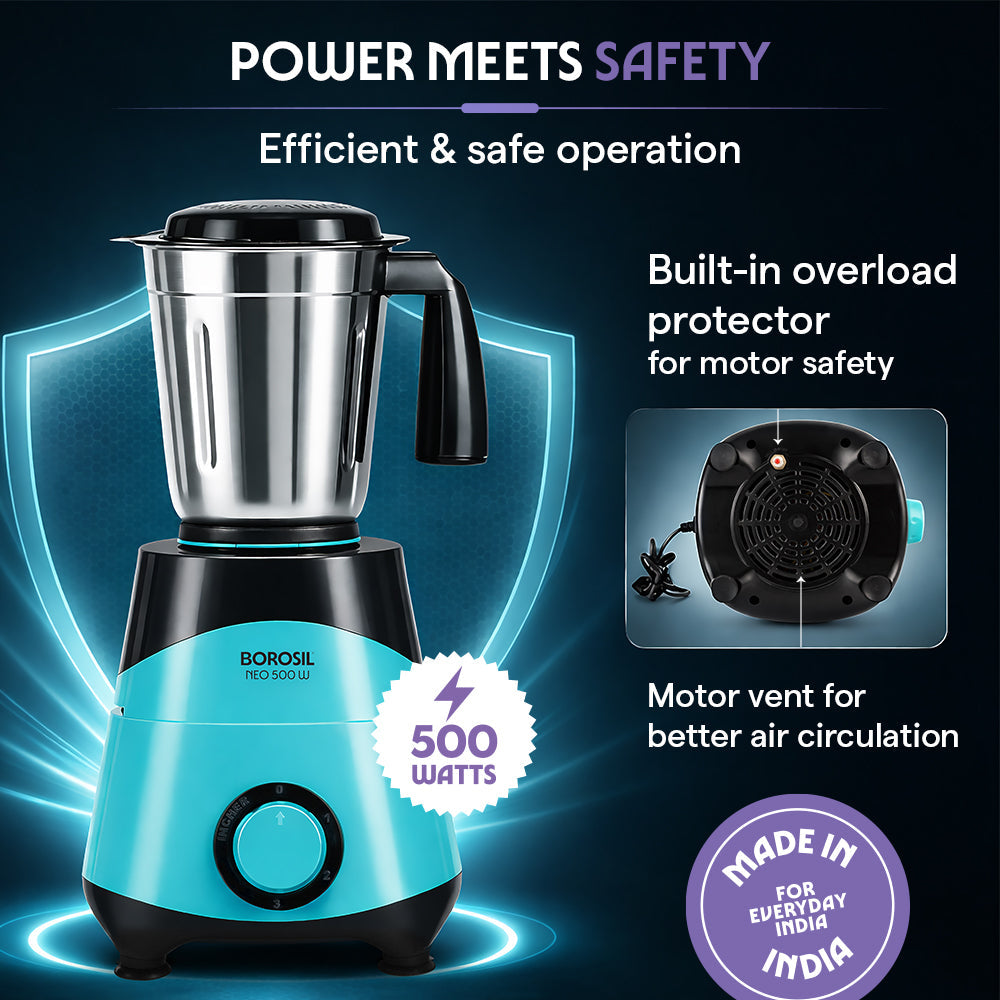 Borosil Neo 3 Mixer Grinder 500W
