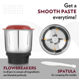 Borosil Powerful Mixer Grinder for Everyday Kitchen Use 500W