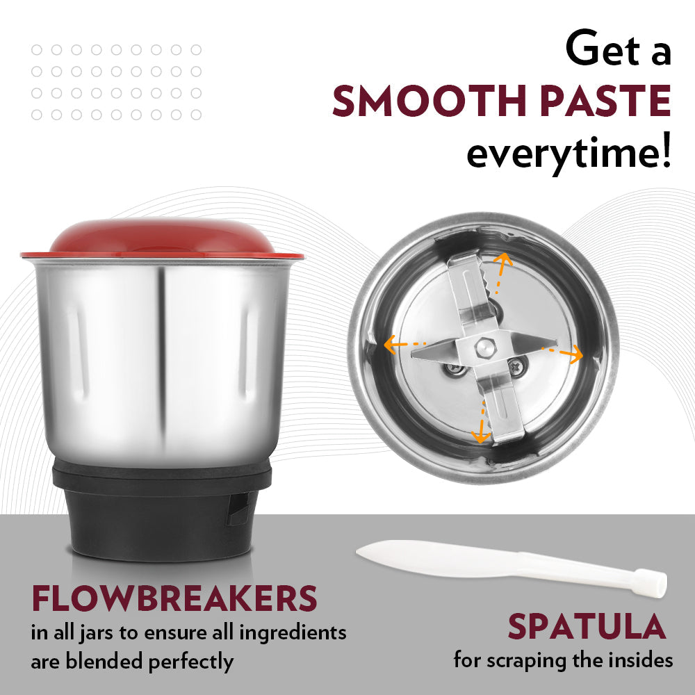 Borosil Powerful Mixer Grinder for Everyday Kitchen Use 500W