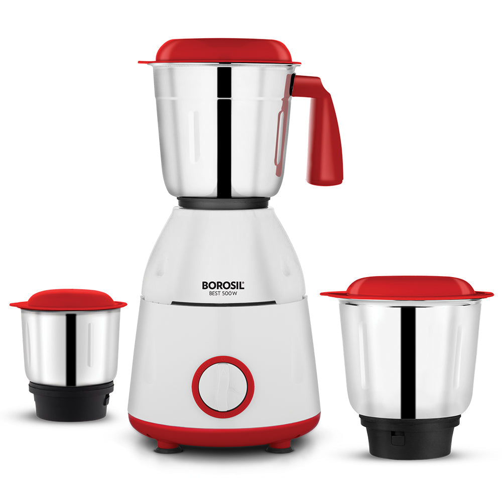 Borosil Powerful Mixer Grinder for Everyday Kitchen Use 500W