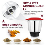 Borosil Powerful Mixer Grinder for Everyday Kitchen Use 500W