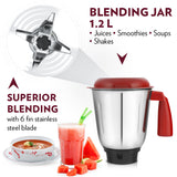 Borosil Powerful Mixer Grinder for Everyday Kitchen Use 500W