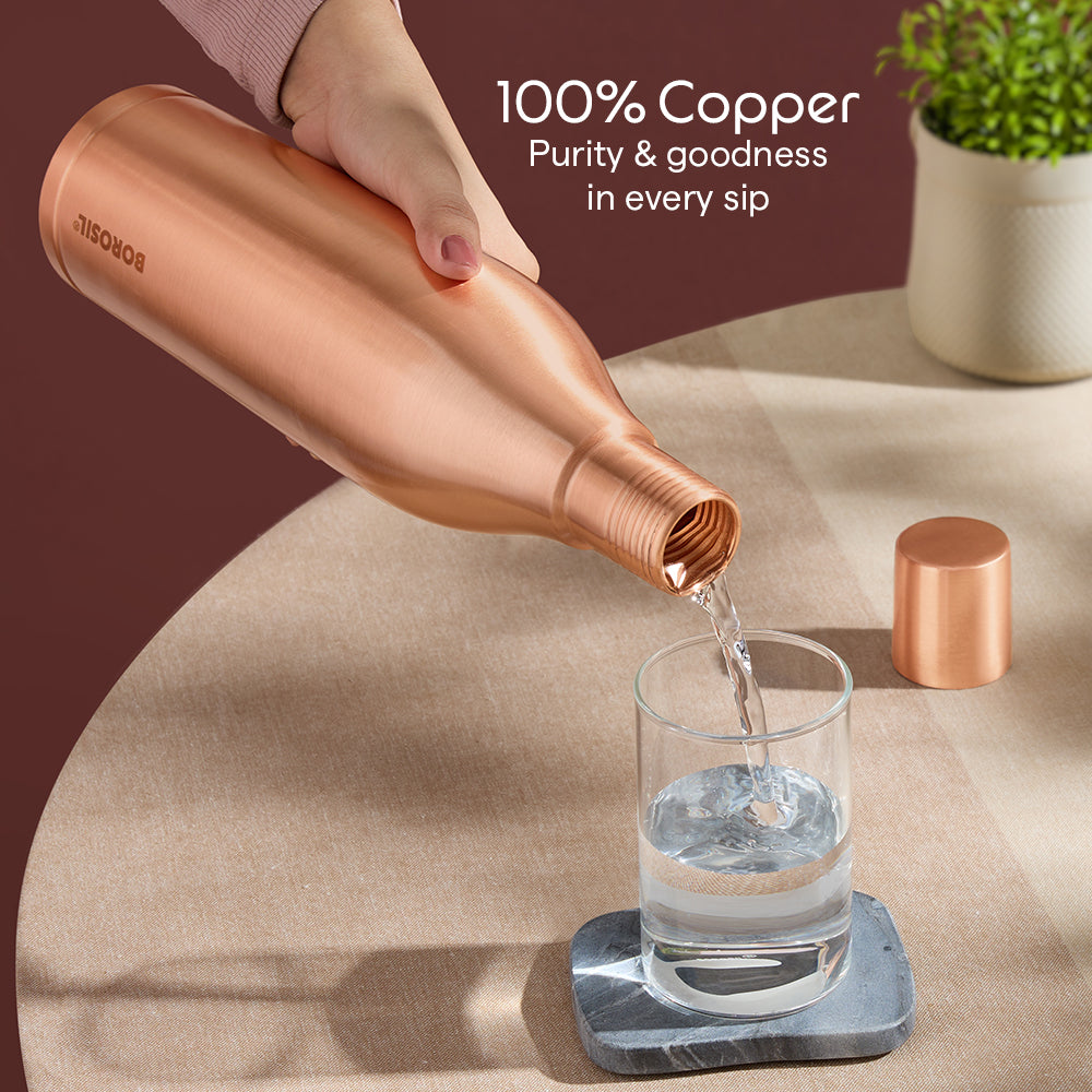 Borosil Gemini Plain Copper Bottle