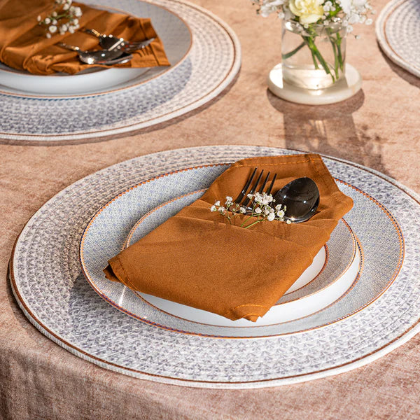 Borosil Amora Premia Table Mats Set of 4, Dia 5 Inch