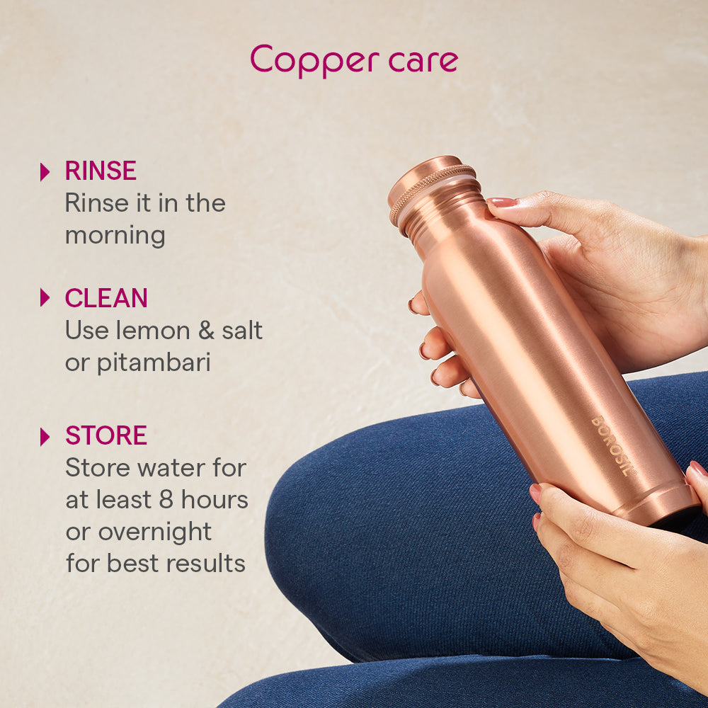 Borosil Thirtha Plain Copper Bottle