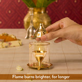 Borosil Akhand Diya, Brass