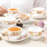 Borosil Larah Amora Cup n Saucer Set of 12, 140ml