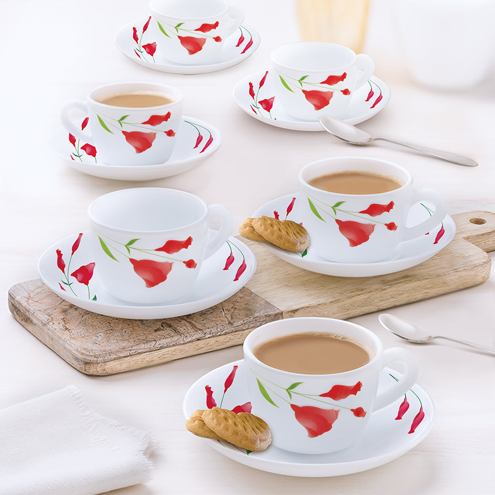 Borosil Larah Diana Cup n Saucer Set
