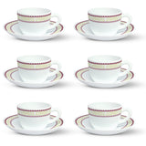 Borosil Larah Elega Cup n Saucers Set of 12, 140ml