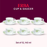 Borosil Larah Erba Cup n Saucer Set