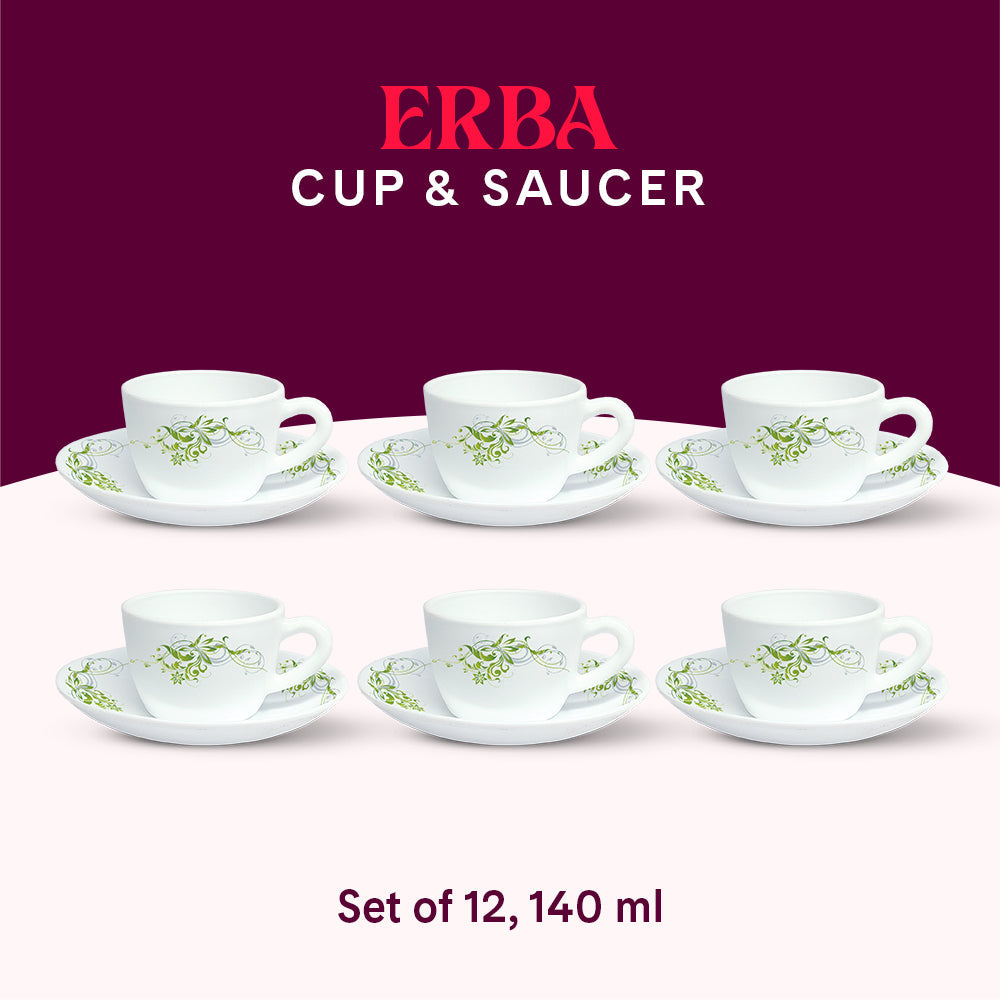 Borosil Larah Erba Cup n Saucer Set