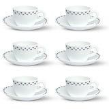 Borosil Larah Fabula Cup n Saucer Set of 12, 140ml