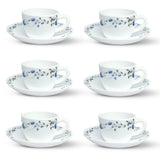 Borosil Larah Helena Cup n Saucer Set of 12, 140ml