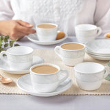 Borosil Larah Ivy Cup n Saucer Set of 12, 140ml