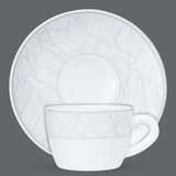 Borosil Larah Ivy Cup n Saucer Set of 12, 140ml