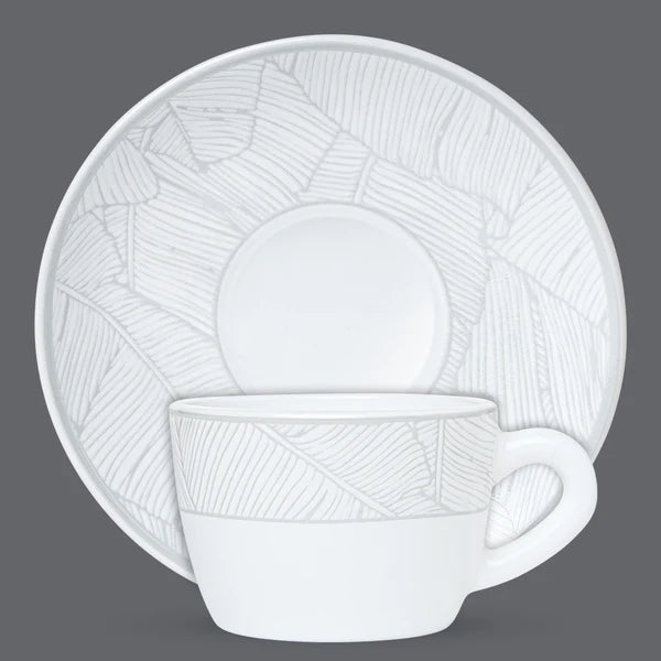 Borosil Larah Ivy Cup n Saucer Set of 12, 140ml