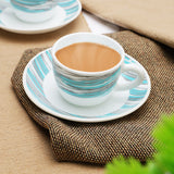 Borosil Larah Joy Cup n Saucers Set  of 12, 140ml
