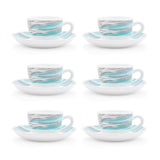 Borosil Larah Joy Cup n Saucers Set  of 12, 140ml