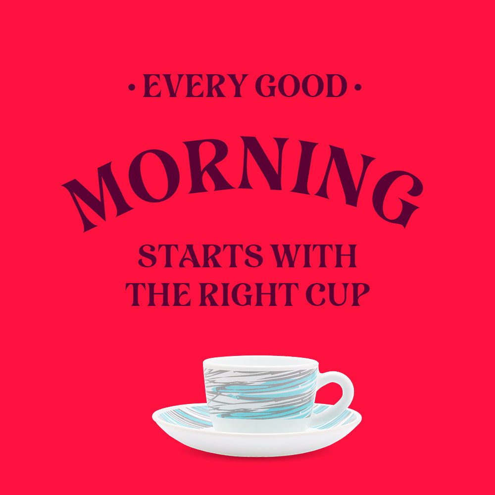 Borosil Larah Joy Cup n Saucers Set  of 12, 140ml