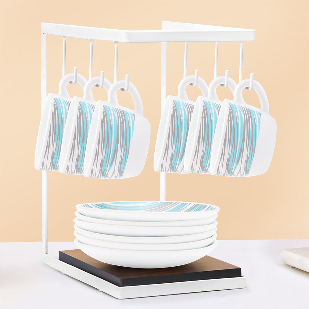 Borosil Larah Joy Cup n Saucers Set  of 12, 140ml
