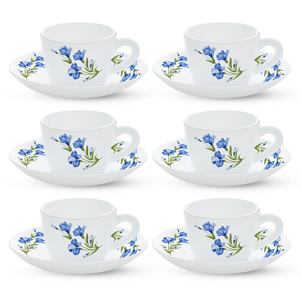 Borosil Larah Marina Blue Cup n Saucer Set
