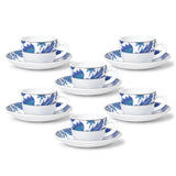 Borosil Larah New Iris Cup n Saucer Set of 12, 140ml