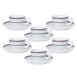 Borosil Larah Starlight Cup n Saucer Set of 12, 140ml
