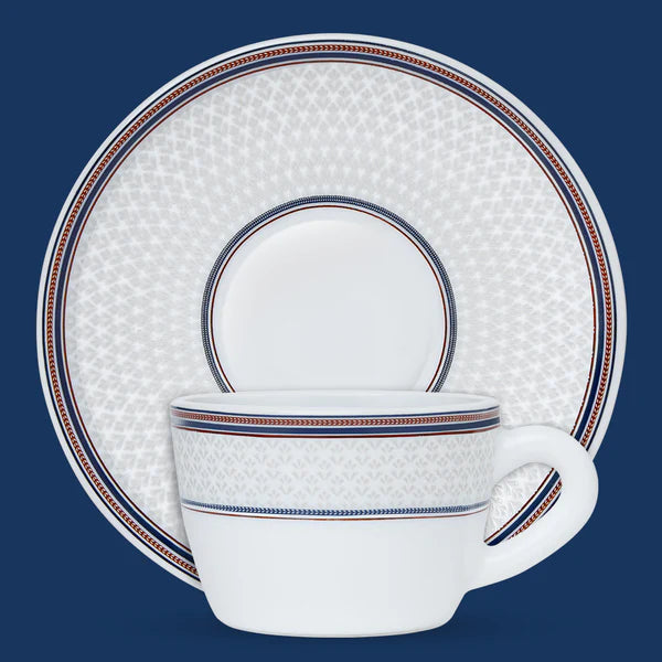 Borosil Larah Starlight Cup n Saucer Set of 12, 140ml