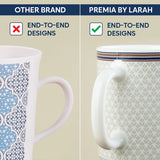 Borosil Larah Starlight Cup n Saucer Set of 12, 140ml