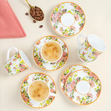 Borosil Larah Amora Mug n Saucer Set of 6, 160ml