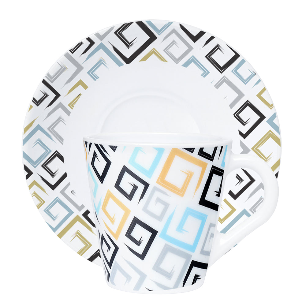 Borosil Larah Ember Mug n Saucer Set of 12, 160ml