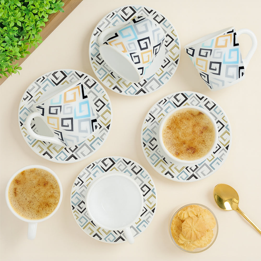 Borosil Larah Ember Mug n Saucer Set of 12, 160ml