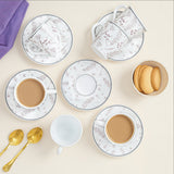 Borosil Larah Grandeur Mug n Saucer Set of 6, 160ml
