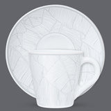 Borosil Larah Ivy Mug n Saucer Set of 6, 160ml