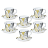Borosil Larah Nivaah Mug n Saucer Set  of 12, 160ml